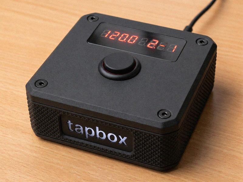 Early concept render of the TapBox enclosure